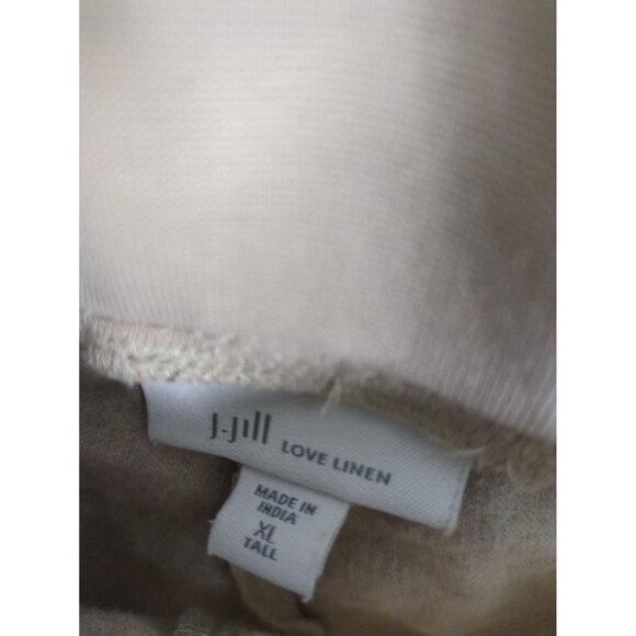 J. JILL LOVE LINEN Pull-On Pants SZ XL TALL Beige Coastal Grandma‎ Beach Lagen - Picture 7 of 8